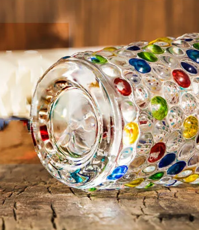 Vaso de Vidro Colordots - Popbox Home Design