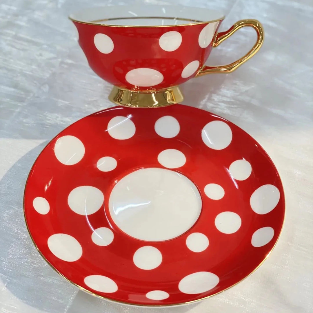 Xícara de Chá Red Dots - Popbox Home Design